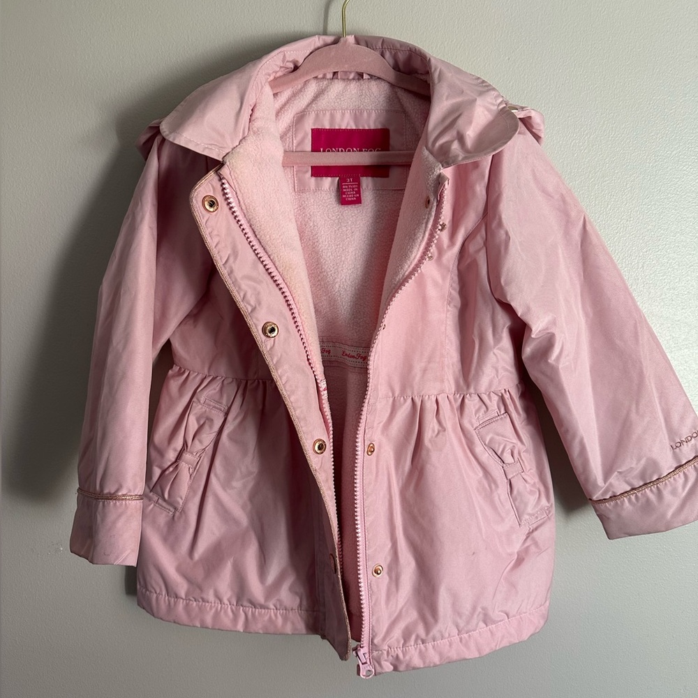 London Fog Light Pink Kids Raincoat